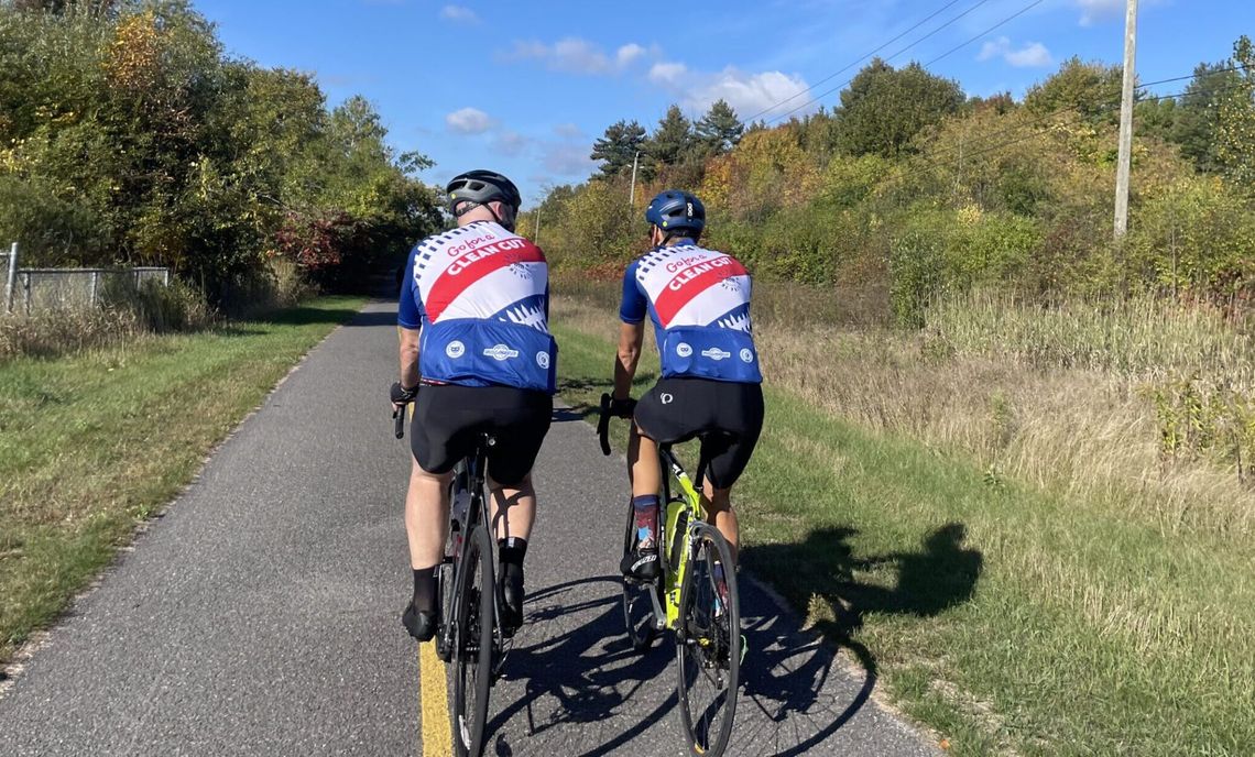 Cyclists participating in the Beyond the Pale Brewing Company charity bike ride for brain health